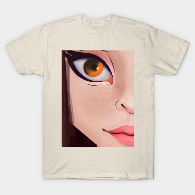 Anime face mask T-Shirt by Salma Ismail